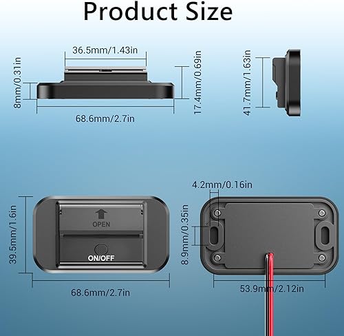 Miniatura 7 de Paquete de 2 salidas USB de 12 V de carga rápida dual 3.0 Puertos USB para automóvil toma de corriente de 12 voltios para montaje en pared para