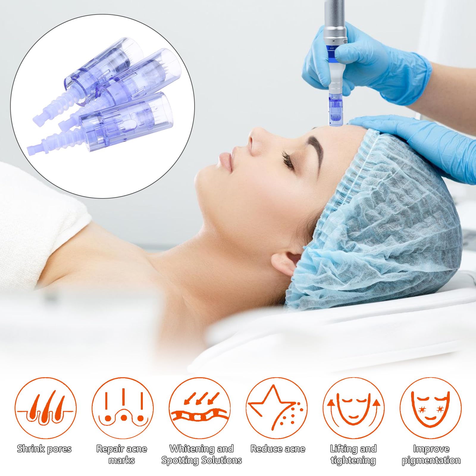 30 Piezas Agujas Dermapen Microneedling,36 Pin Micro Aguja Microagulhas Agulhas De Repuesto para Microneedling Derma Pen Regular Microneedle para Antienvejecimiento Rejuvenecimiento Arrugas(Bayoneta)