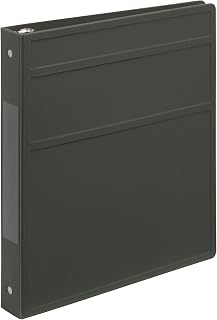 Carstens 1-Inch Heavy Duty 3-Ring Binder - Side Opening, Charcoal Gray, Durable Plastic, Precision No-Gap Rings, Waterproof Cover, No Pockets, Holds 125 Letter Sheets, BPA-Free, Made in USA (8710-3R)