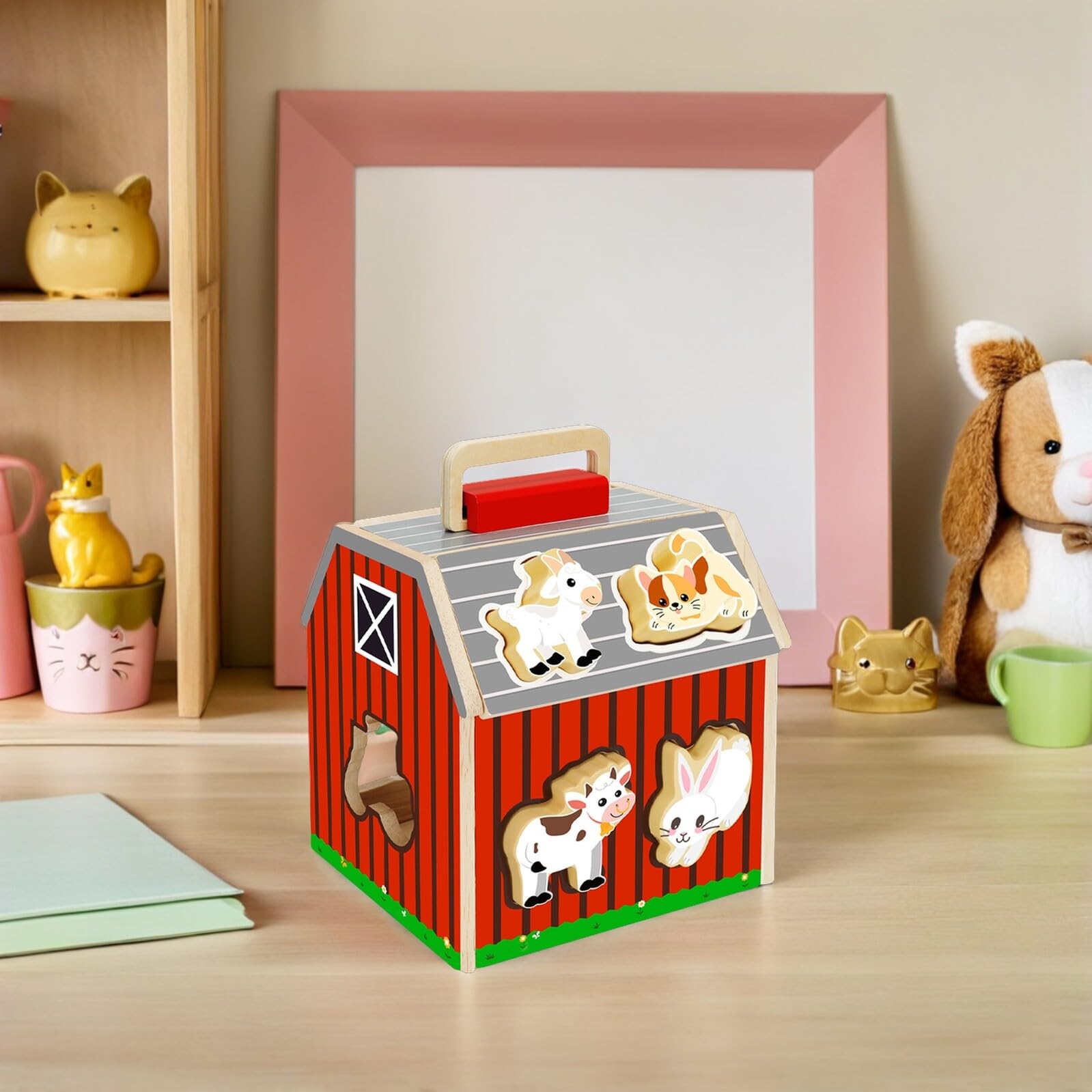 Puzzle de Cabane en Bois pour Garçon et Filles, Assemblage sans Colle | 1 Set, Design Interactif, pour Interaction Parent-garçon et Filles et Famille, Jouet Éducatif Montessori