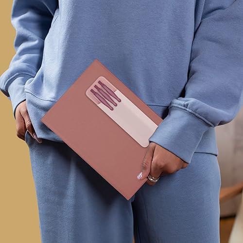 Miniatura 4 de Epessa Soporte para bolígrafo adhesivo para cuaderno funda adhesiva para diario de tapa dura planificadores cuadernos organizador reutilizable de