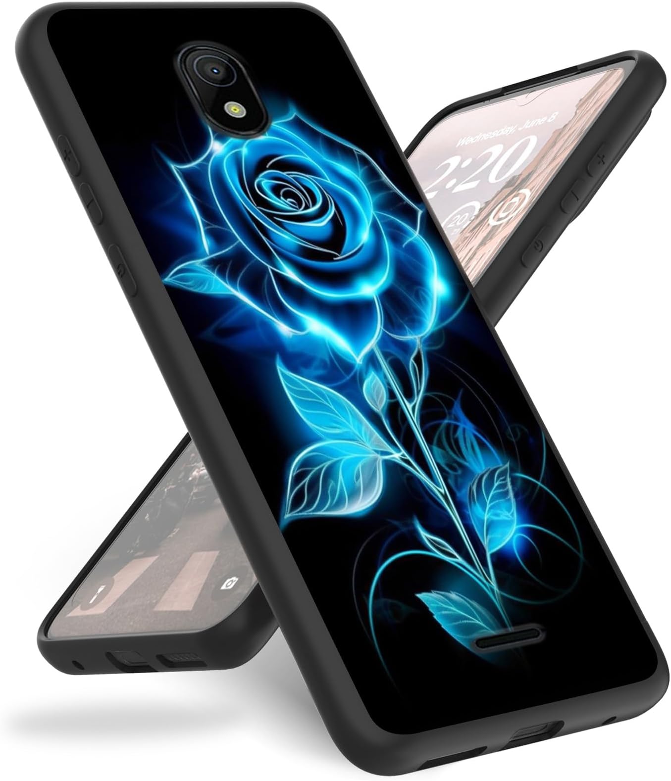 Case for Nokia C100,for Nokia C100 Phone Case,Slim Anti-Scratch Shockproof Durable Black Silicone Protective Cover Case for Nokia C100 N152DL,Glitter Roses Flower