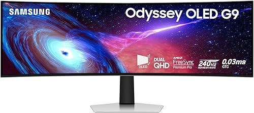 Samsung Odyssey OLED (G93SC) - Monitor curvado para juegos de 49 pulgadas con QD-OLED, 240Hz, 0.03ms, DQHD, compatible con G-Sync, AMD FreeSync