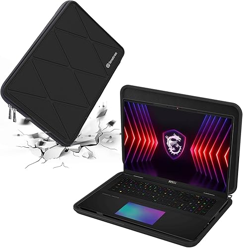 Miniatura 8 de Smatree Funda rígida para portátil de 17 pulgadas para MSI Raider GE77HxGE78GE76, compatible con MSI Stealth 17.3 Studio Gaming Notebook, funda