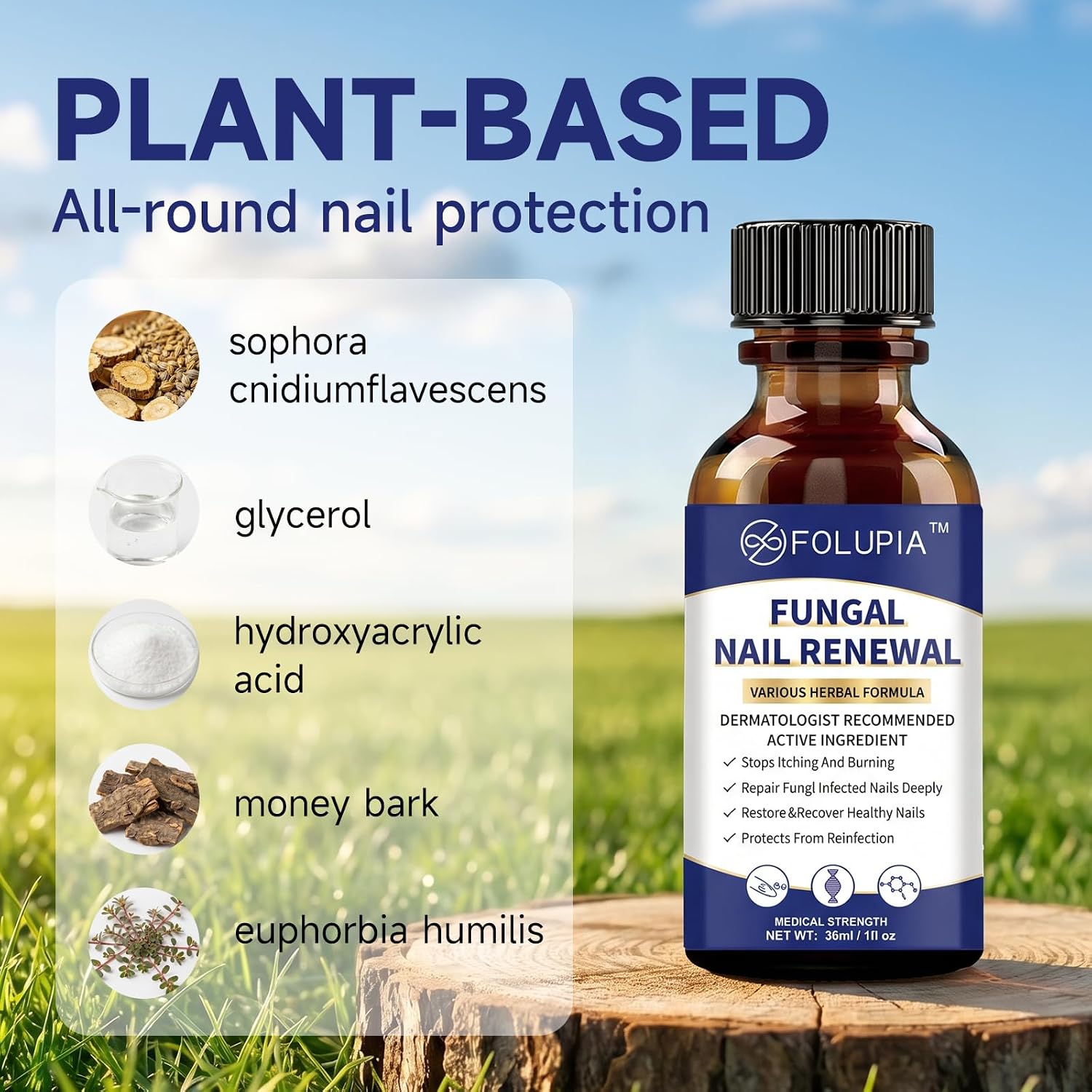 Toenail Fungus Treatment at Home, Restorative Nail Repair for Damaged Nails,Improve Yellowing, Thickening, and Cracking of the nails & Toenails，1 Fl Oz