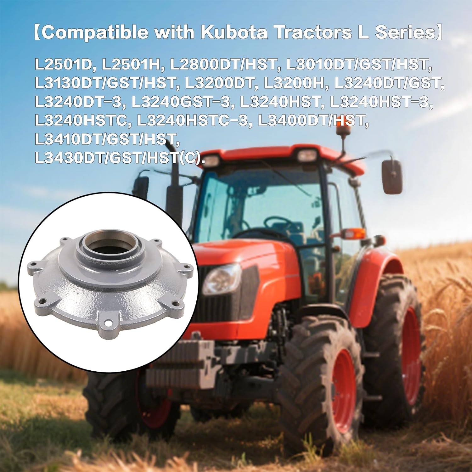 TA040-13133 TA040-13132 Front Axle Cover Compatible with Kubota L2501D L3240 L3410 L3430 L35 L3540 L3560 L39 L4400H L35 L3940 L4060 L4310 L4400DT