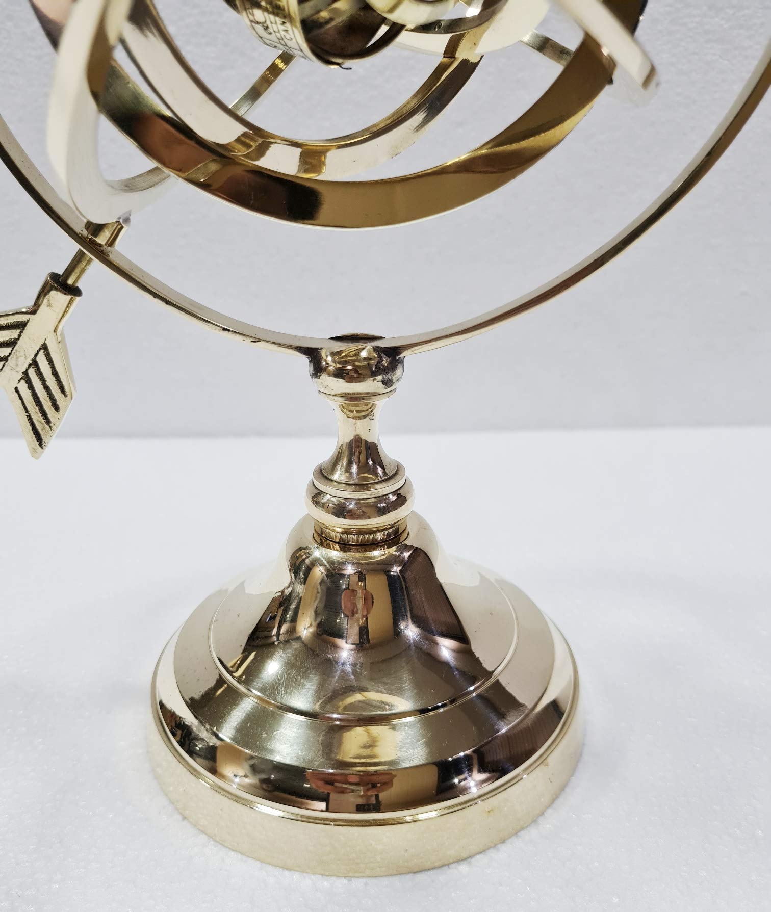 GLOBE DE TABLE Armillaire En Laiton Sphère Marine Monde Vintage Table