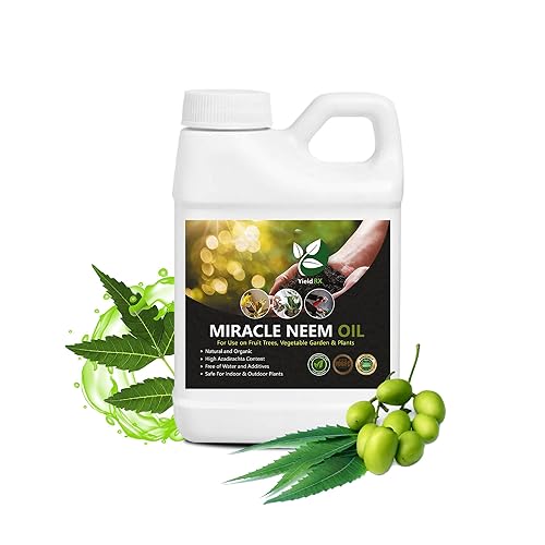 Aceite concentrado de neem 100% puro prensado en frío para plantas y verduras de interior y exterior (16 onzas)