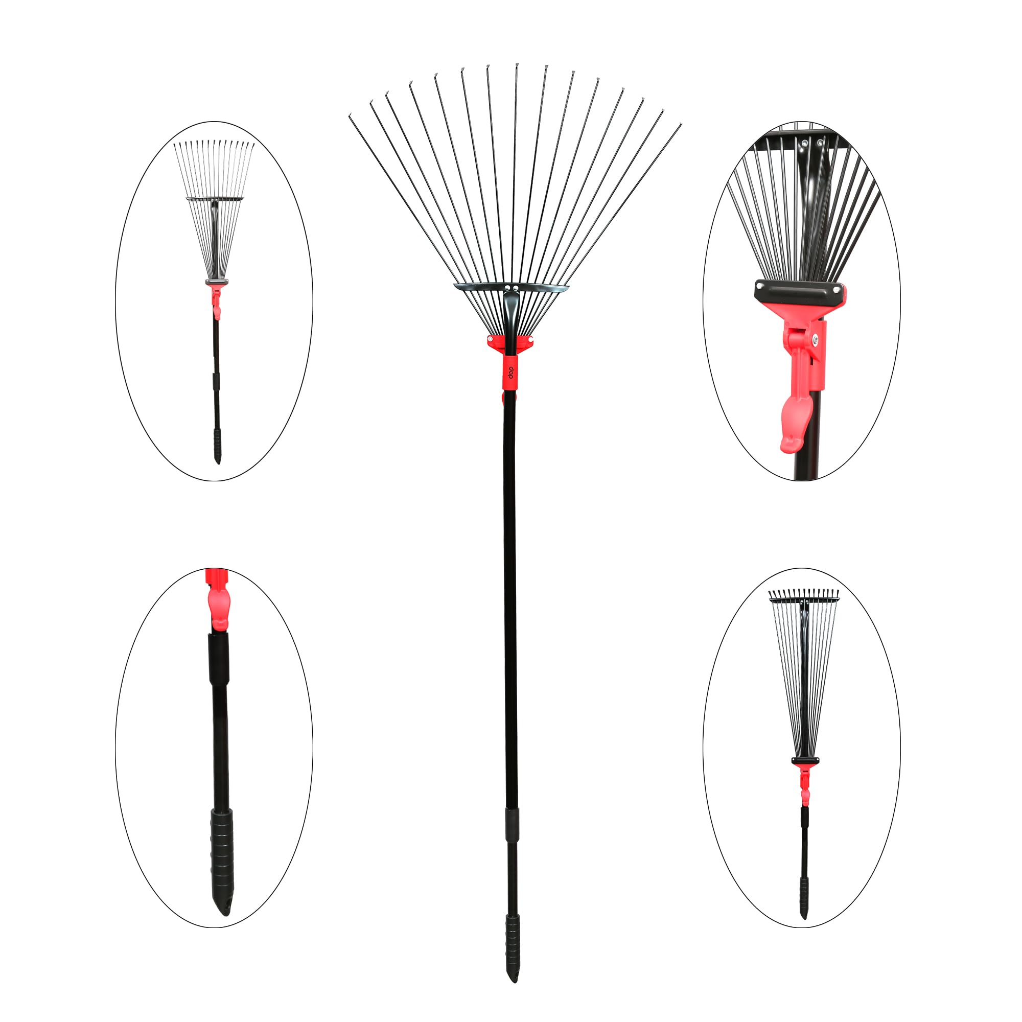 DAP Telescopic Metal Rake, 31 to 64 Inch Adjustable Expanding Handle Rake for Quick Clean Up of Lawn and Yard, Garden Leaf Rake and Roof | Garden Broom with Long Handle for Leaves (B0CXY9DX6G) Amazon Price History, Amazon Price Tracker
