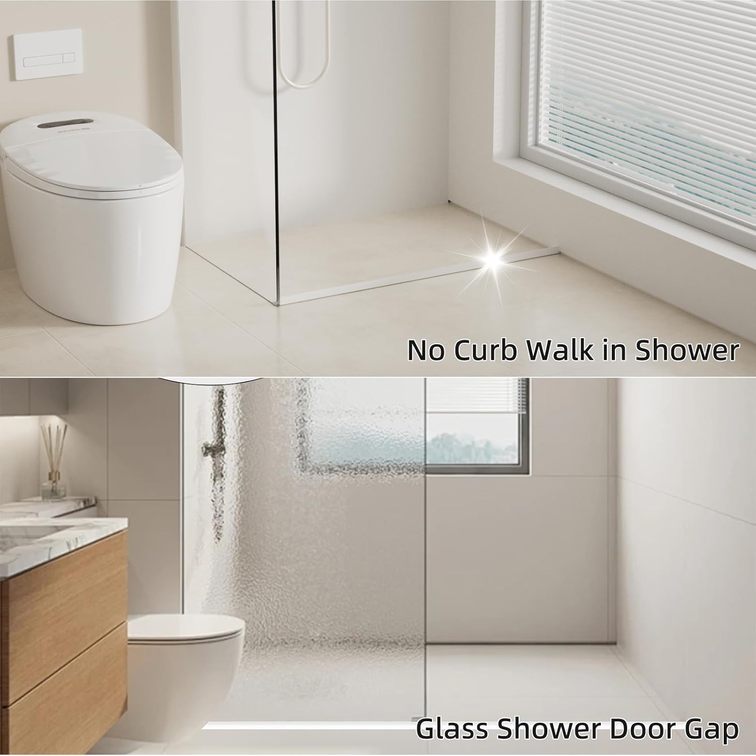 118 Inch Water Guard for Kitchen Sink，Silicone Rubber Kitchen Splash Guard, Corner Water Retaining Dam Strip for Countertop,Shower, Bathroom，Self Adhesive Caulk Seal Strip Edge Trim