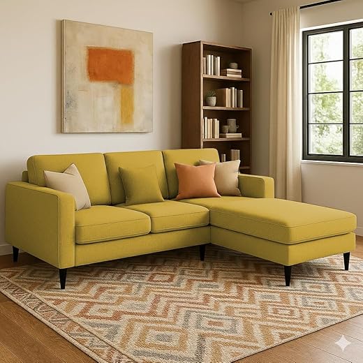 Grayon 3 Seater L Shape Sofa Set