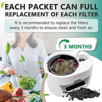 4 Pounds (8-Pack) Filter Refills Compatible with Lomi Smart Waste Composter