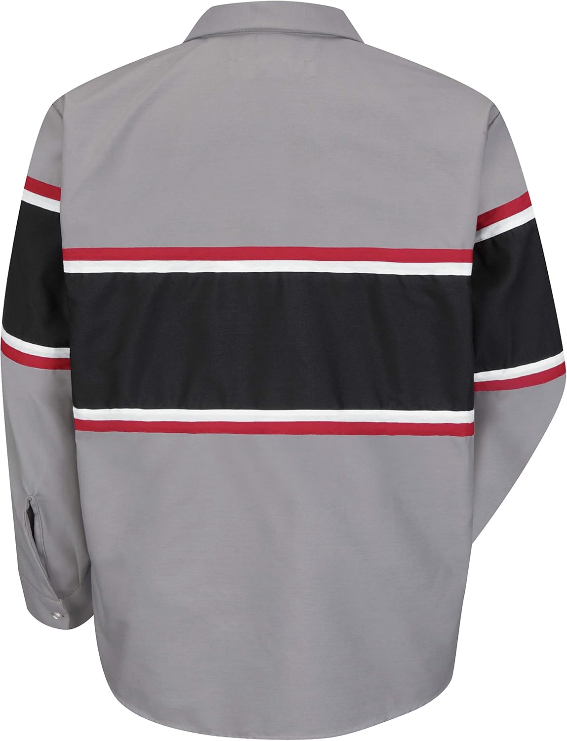 Red Kap Men's Technician Shirt, Grey/Black with Red/White, Small - Image 2