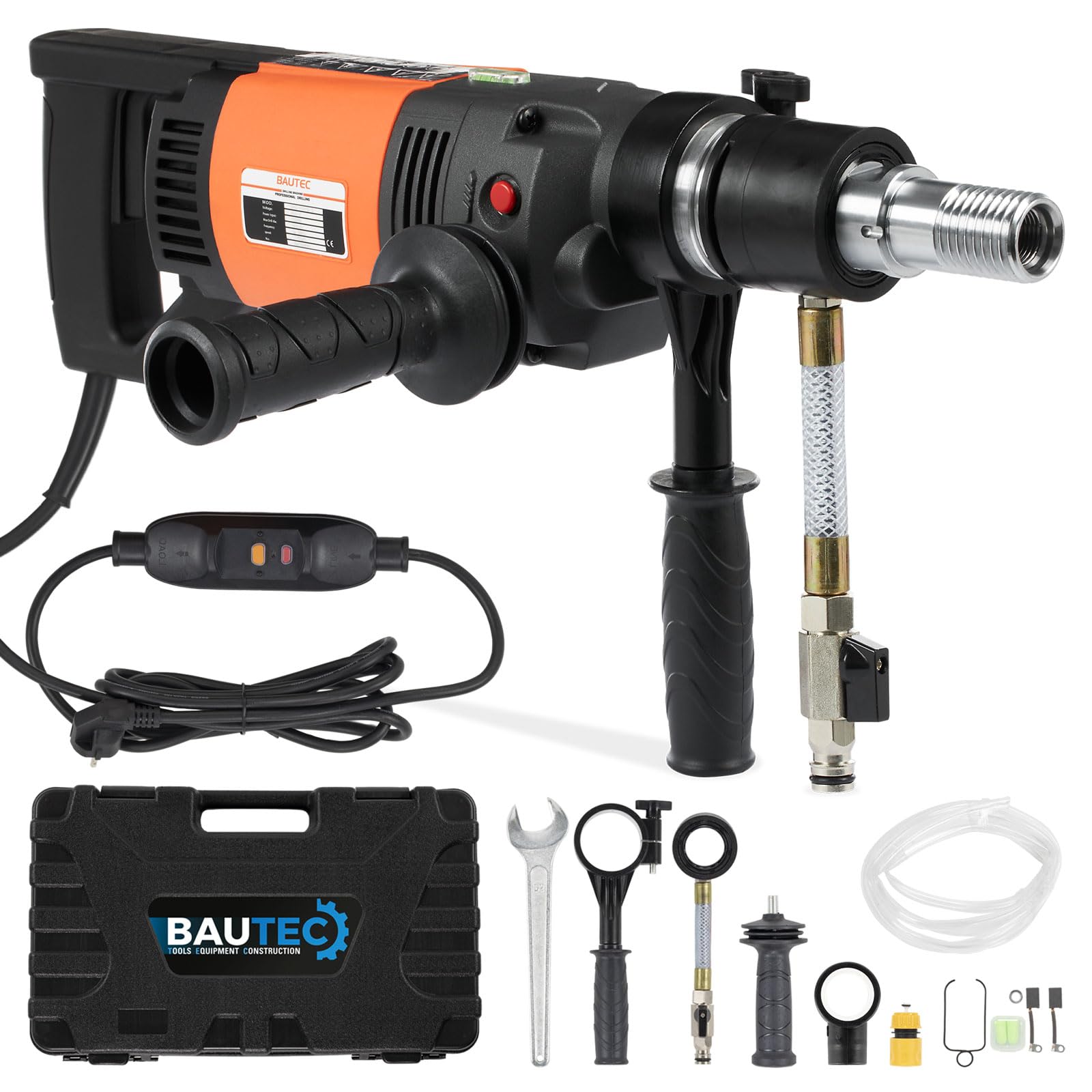 BAUTEC Profi-Kernbohrgerät handgeführt 2.300 W bis Ø 160mm 1.700 rpm Nass & Trocken Koffer-Set Kernbohrmaschine