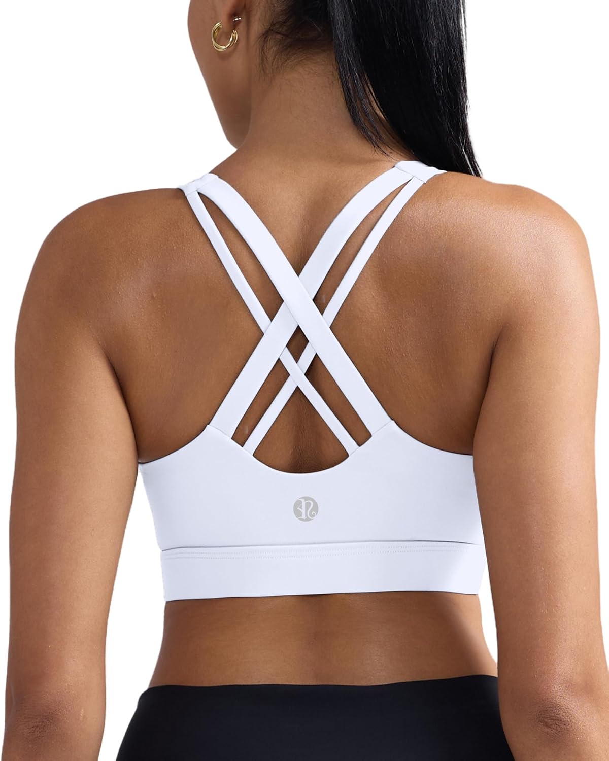 RUNNING GIRL Sports Bras for Women,High Impact Criss Cross Back Molded Cup Running Bra with Sewn in Pads