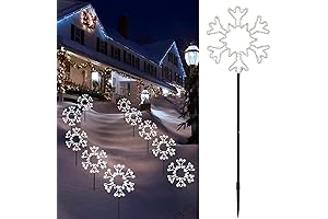Snowflakes Christmas Pathway Lights Outdoor with Stakes