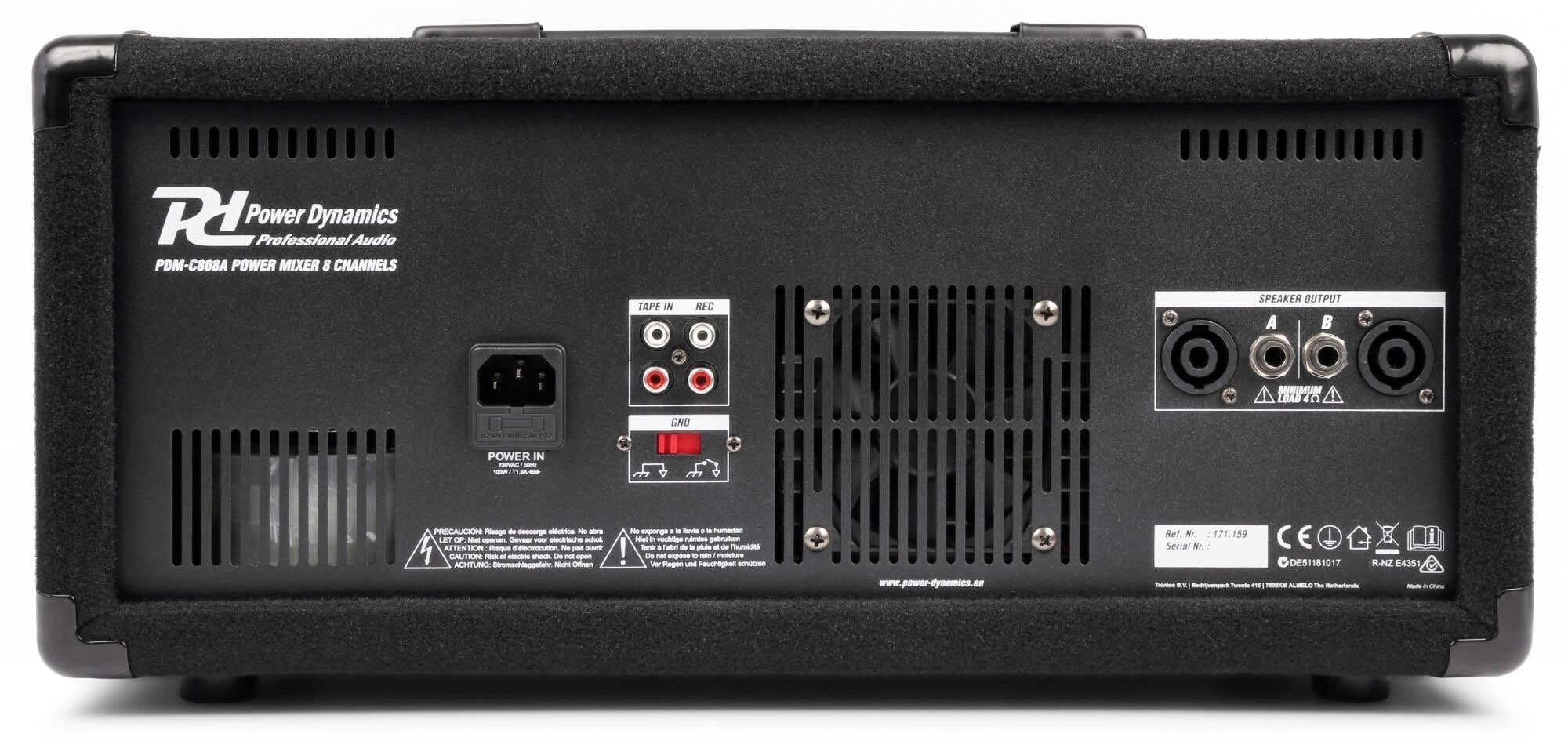 MAX Pack Sono Complet Music/Power Dynamics/Vonyx - 2 Enceintes 8″ 800W + Mixeur 8 Canaux + Pieds & Câbles - Système Audio Professionnel DJ, Bar, Groupe, Événement