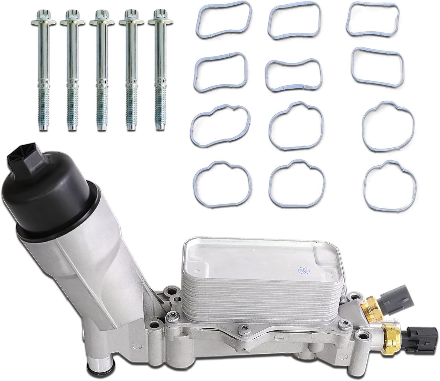 MITZONE Aluminum Engine Oil Cooler Filter Housing Assembly