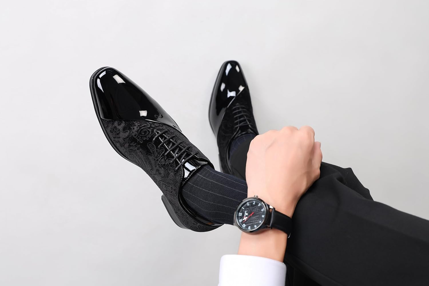 TYNDALL Mens Classic Oxford Modern Formal Lace Up Dress Shoes Wedding Shoe - Image 8