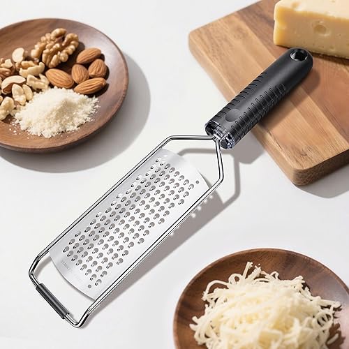 Miniatura 5 de Rallador de queso con mano, ralladores gruesos para cocina, 12 pulgadas, negro