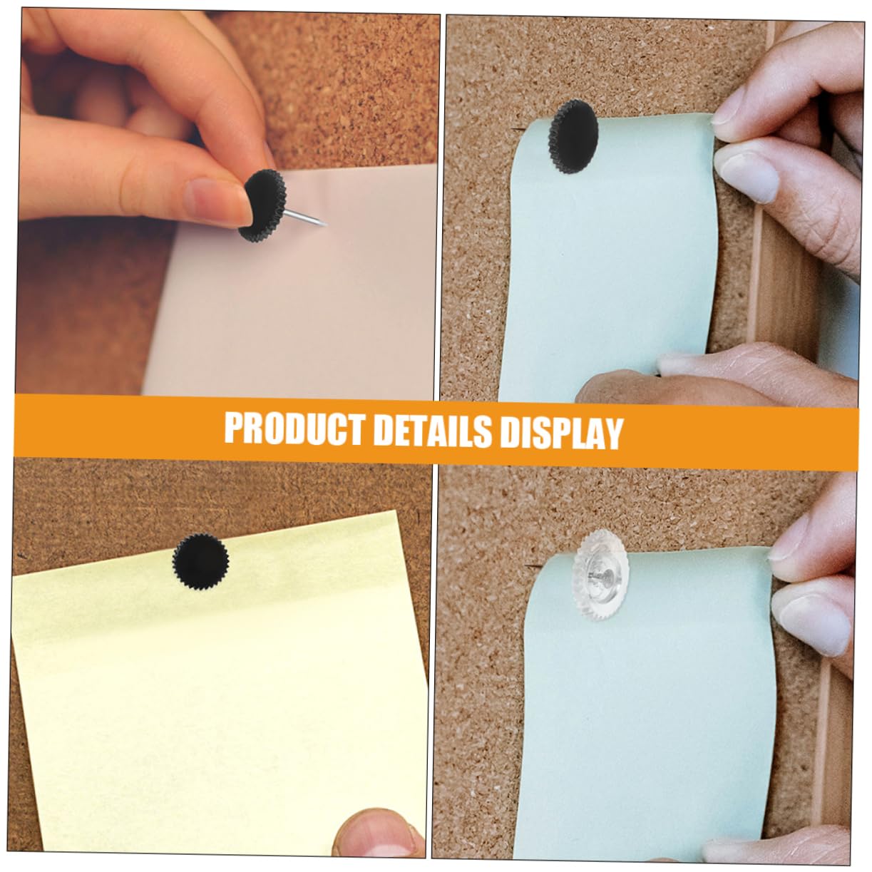 Artibetter 800piezas Chinchetas Transparentes para Tablero De Corcho Push Pins De Plástico para Oficina y Fáciles De Usar y Almacenar