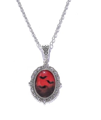 Dripping Blood Vampire Necklace for Women Gothic Blood Red Bat Pendant Vintage Skull Butterfly Necklace Victoria Stardust Crystal Camelo Necklaces Dark Romantic Vampire Jewelry Bloody Bat Necklace Witch Victorian Era Jewelry Theme Party Music Festival Cosplay Halloween Accessories