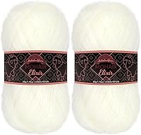 Vista 67 de JubileeYarn Mohair Elixir Yarn - 50g/ovillo Mezcla de lana para bebé - Azul Laguna - 4 ovillos