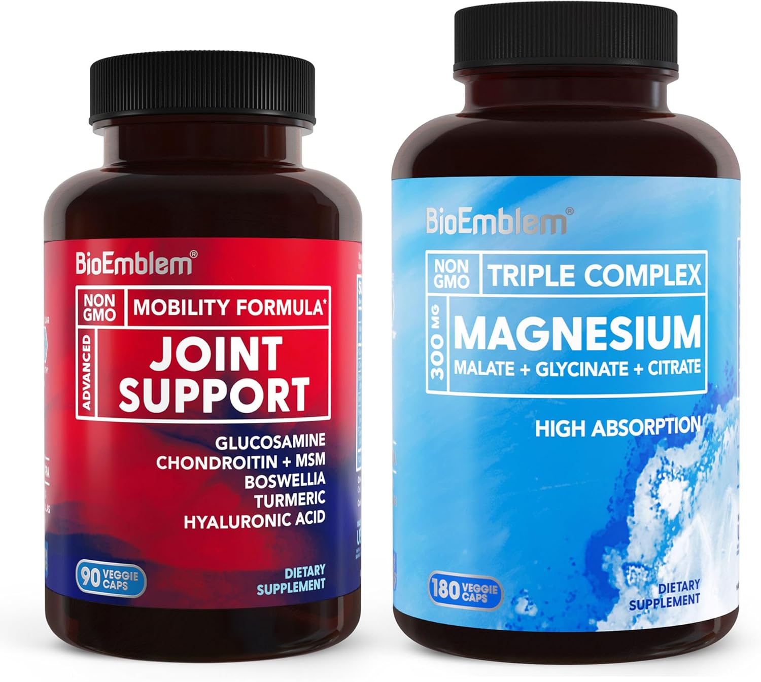 BioEmblem Triple Magnesium Complex 180 Capsules and Joint Support
