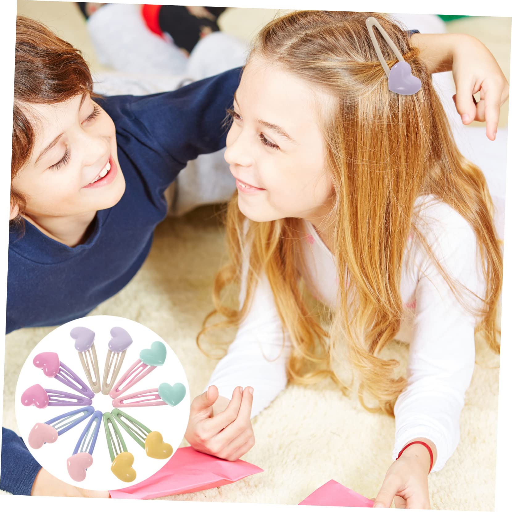 Healeved 50pezzi Fermagli Per Colorati Clip Per Leggeri e Resistenti Accessori Per Ragazze Adatti Tutti Tipi Acconciature e
