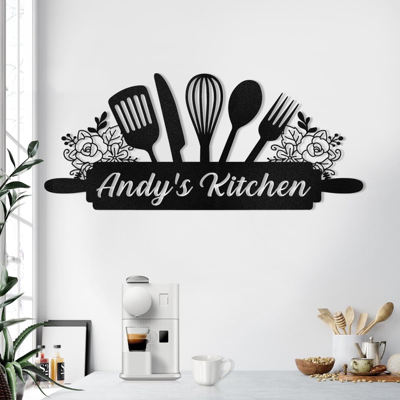 Personalized Kitchen Wall Decor, Retro Metal Kitchen Signs for Home Decor, Kitchen Signs Wall Decor, Metal Wall Art, Hanging Wall Plaque Farmhouse