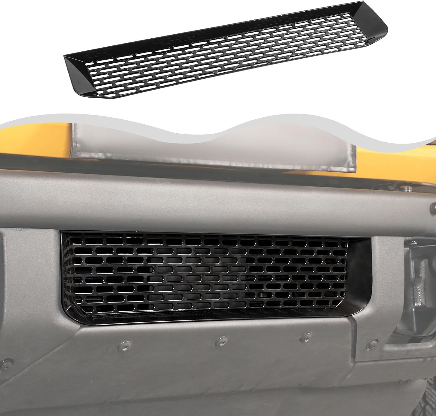 Vehicle Grille for Front Grill Front Grille Grill Insert Cover Trim Decoration Compatible with Ford Bronco Trim Exterior Accessories 2021 2022 2023 2024(ABS,1pcs/Set)