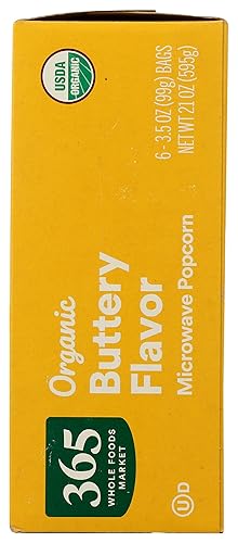Miniatura 4 de 365 by Whole Foods Market, Palomitas de maíz orgánicas para microondas, 21 onzas