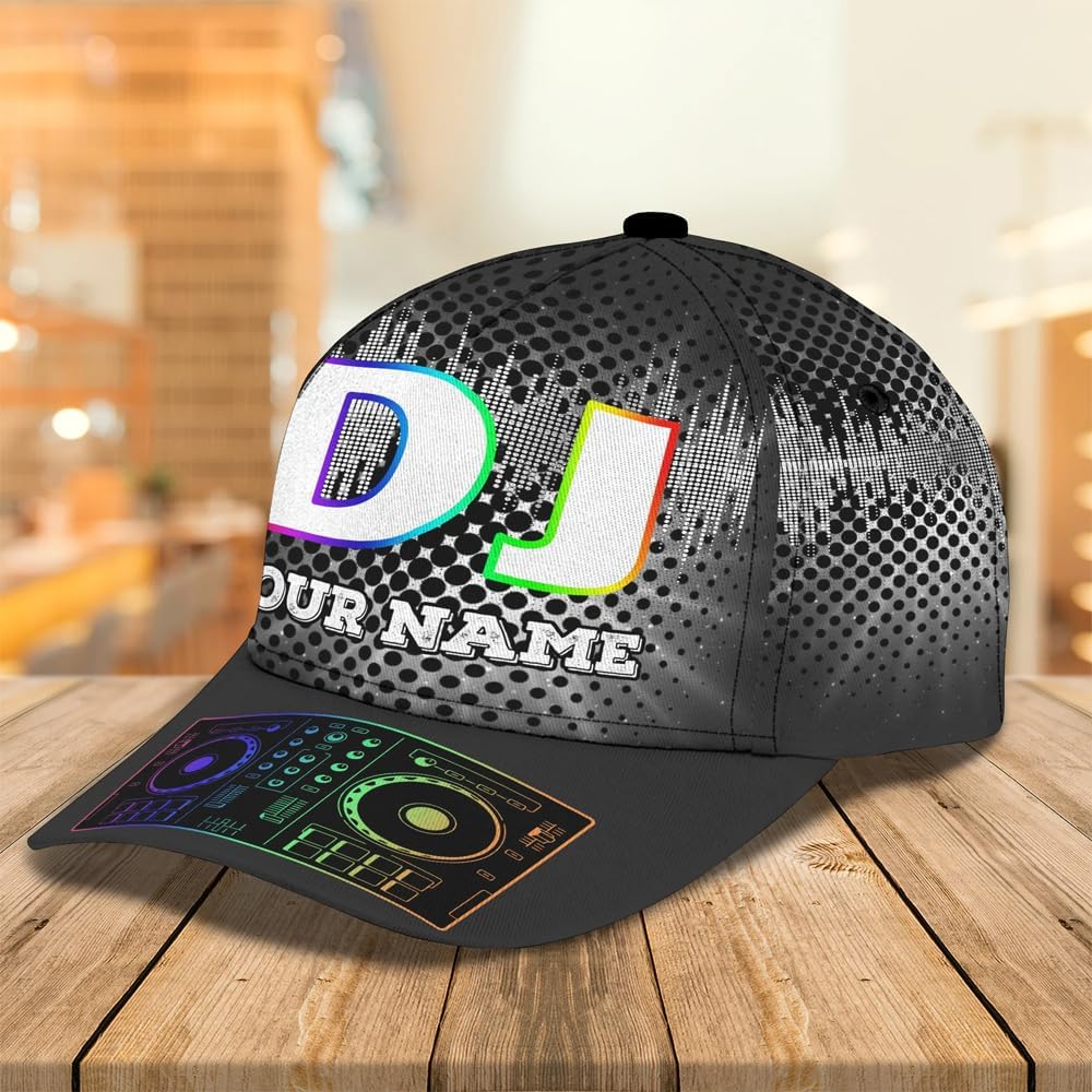 IZI POD DJ Hat, Personalized DJ Cap with Name, Flashing LED Hat, Gifts for Him, Her, Team, Music Lovers, Birthday, Christmas