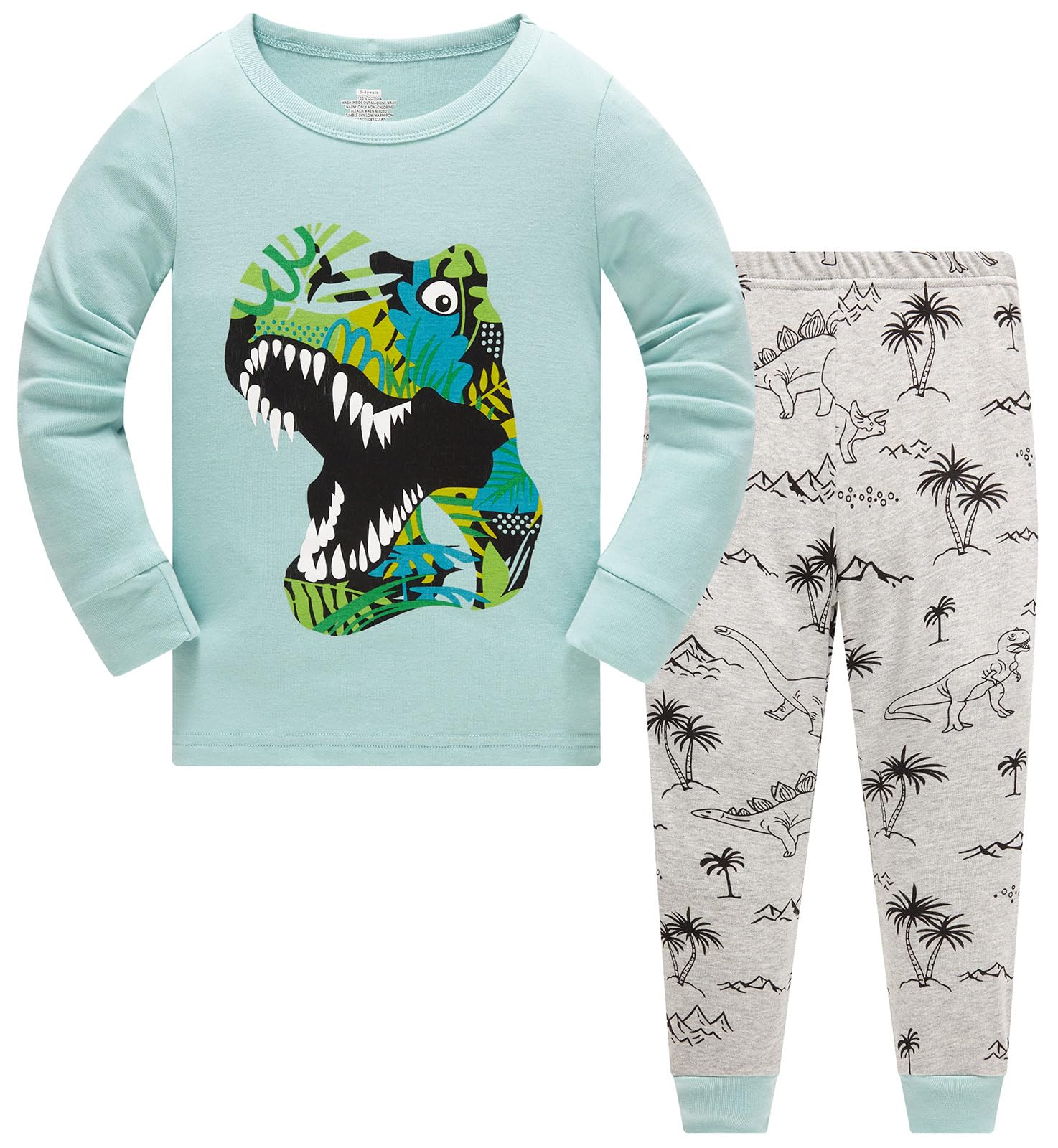 TEDD Boys Pyjamas Dinosaur Nightwear Cotton Toddler Clothes Kids Sleepwear Long Sleeve Christmas Pjs Sets 2 Piece Outfit Xmas Gift 1-12 Years — view 10