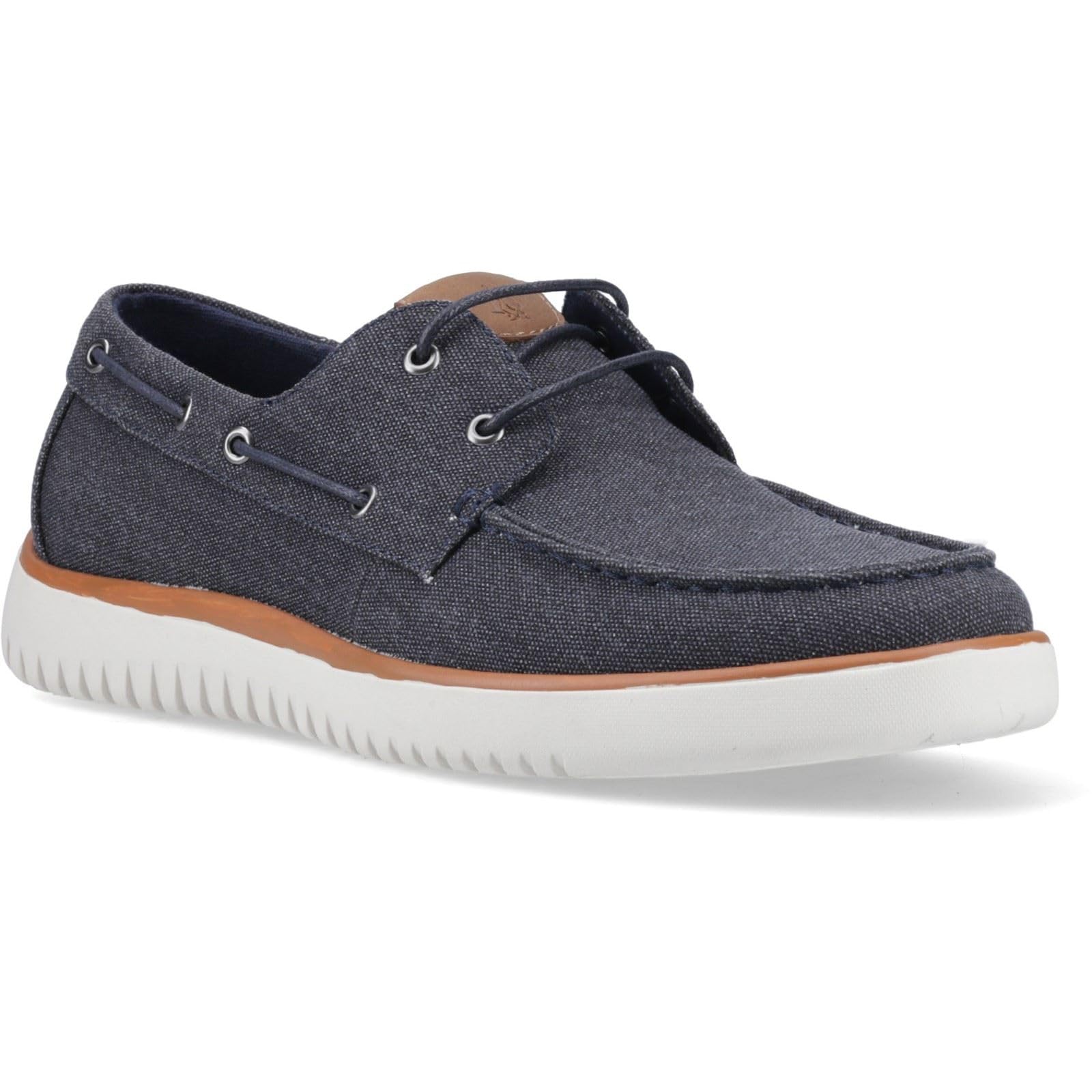 Hush Puppies Daniel Płócienne Buty Żeglarskie Męskie Granatowe Buty Żeglarskie Z Płótna