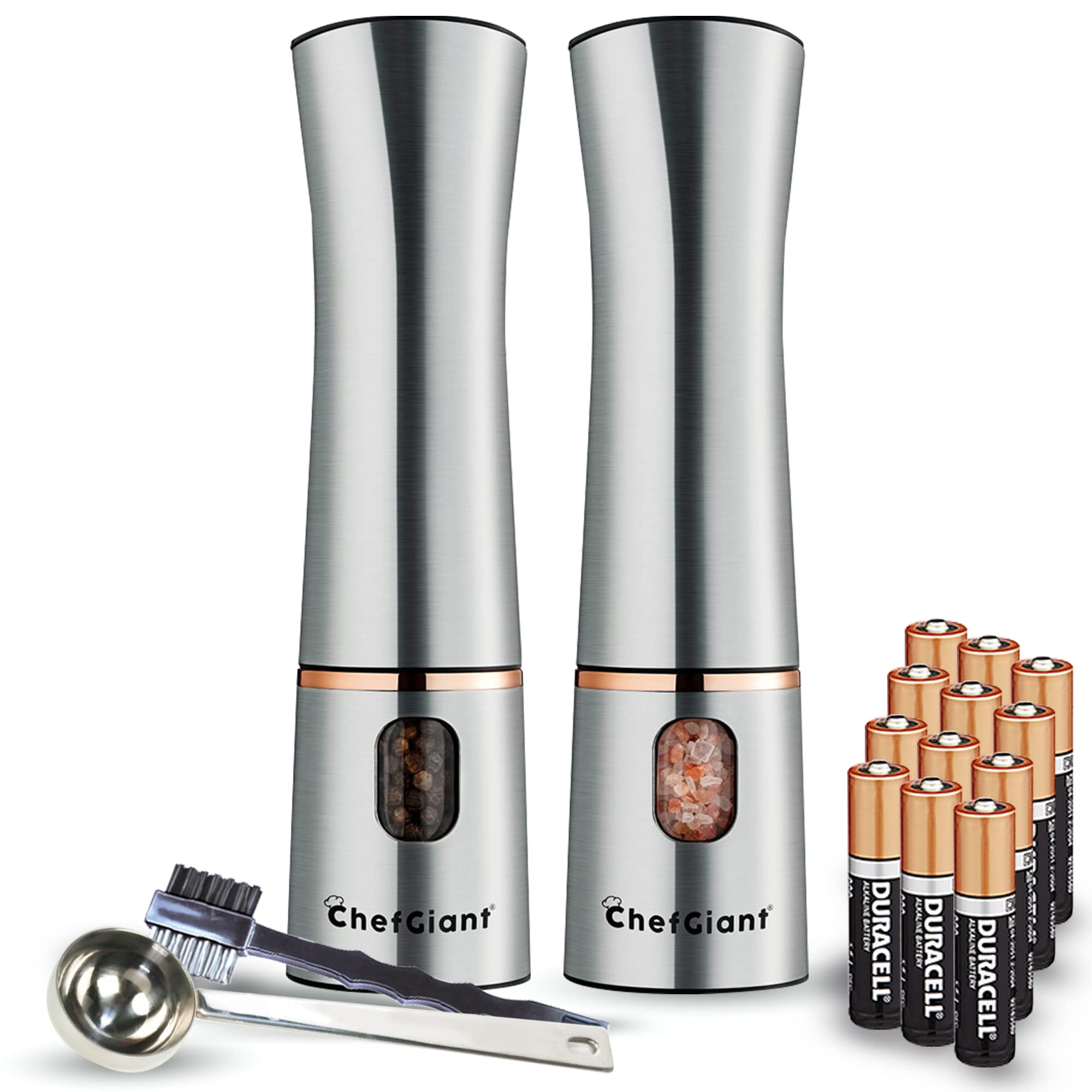 Buy ChefGiant Electric Salt and Pepper Grinder Set Rose Gold