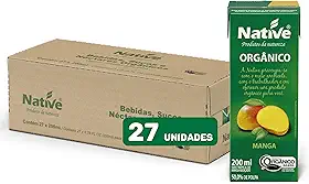Pack Suco de Manga Orgânico Native - Caixa com 27 unidades de 200ml