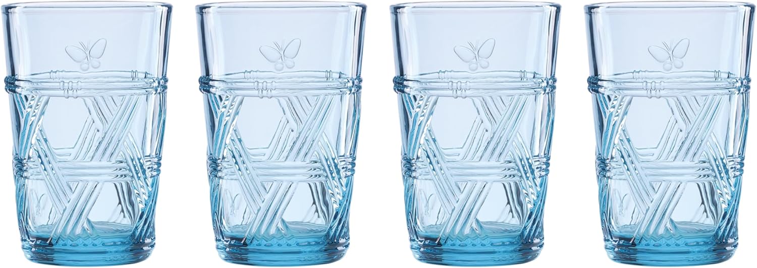 Lenox Butterfly Meadow Set Of 4, Blue, Tall Glasses