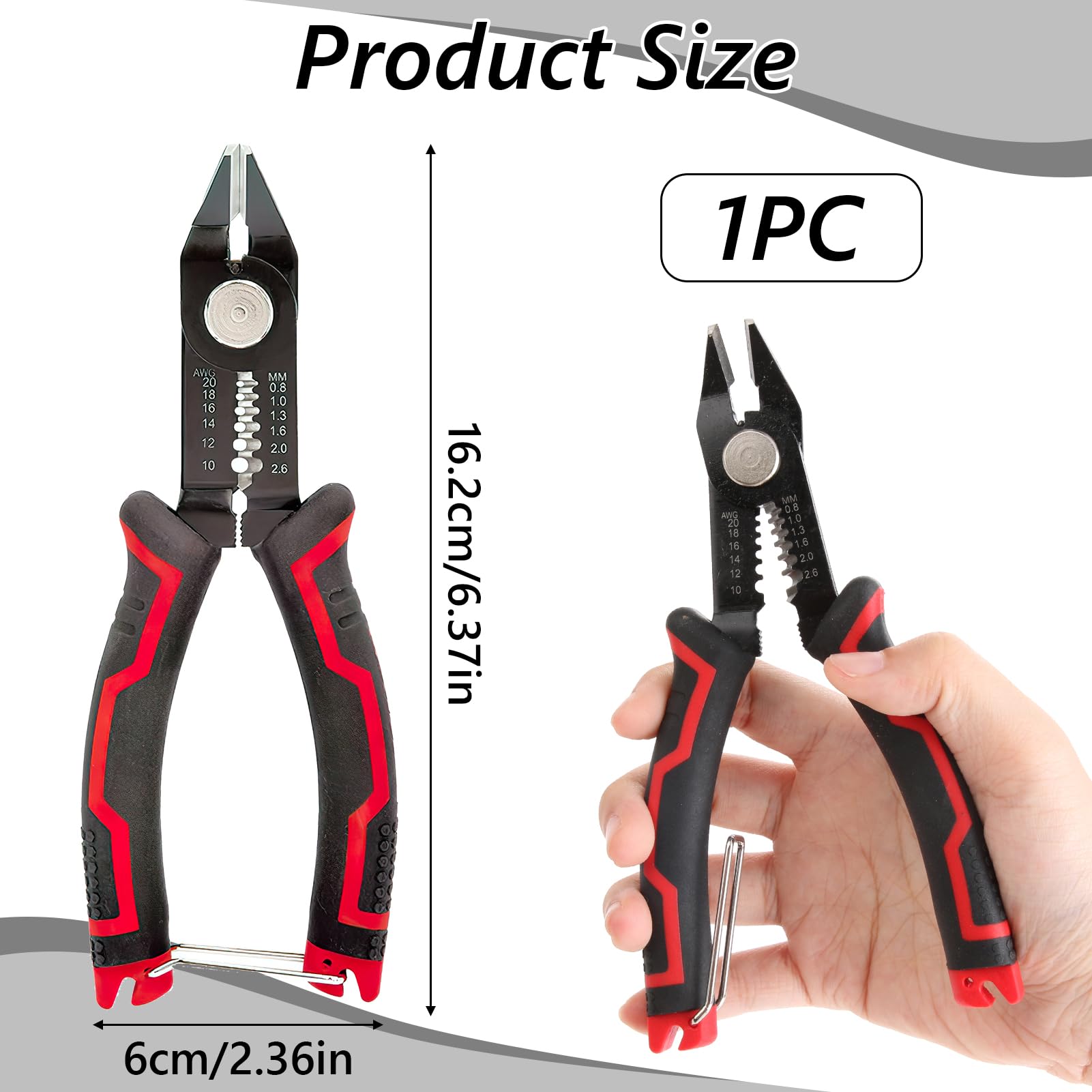 Pince Coupante-dénudeuse 2 En 1 - Lame Acier Carbone, Ressort, Pour Fils Fins Et Circuits Imprimés - 11
