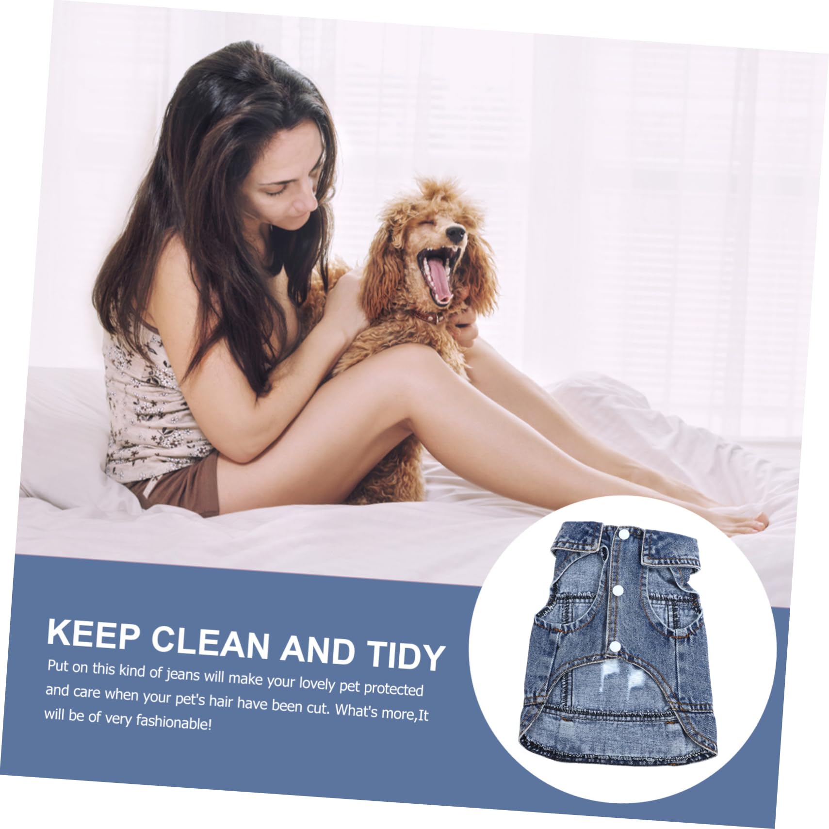 2 Pezzi Di Cappotti Per Cani Gilet in Denim Per Cani Di Piccola Taglia Cuccioli Abbigliamento Per Animali Domestici Gilet Per Cani Stile