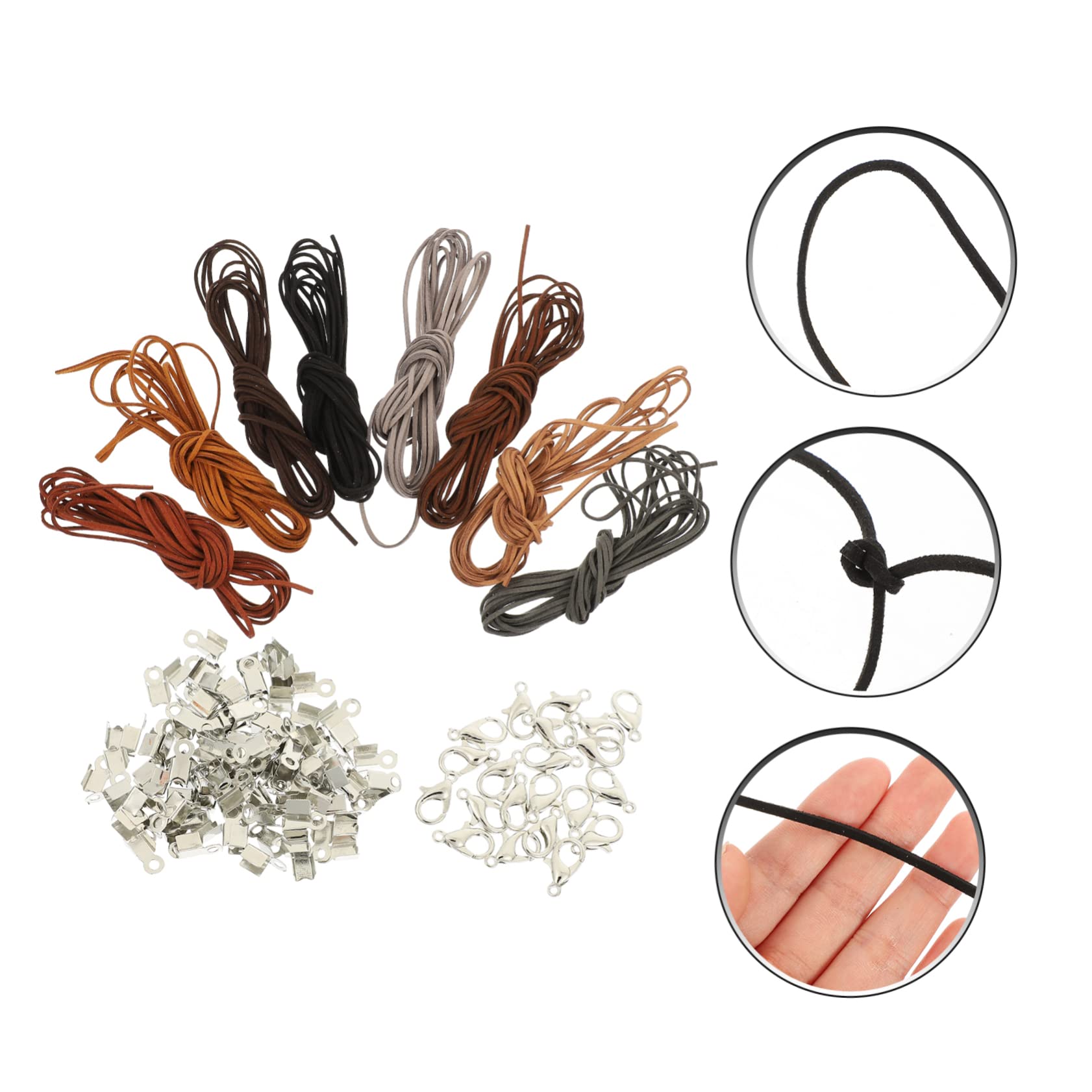 NUOBESTY 4 Sätze DIY Schmuckset Wildleder Kordel für Armbänder und Farben Hautfreundlich Langlebig für Kreative Schmuckherstellung