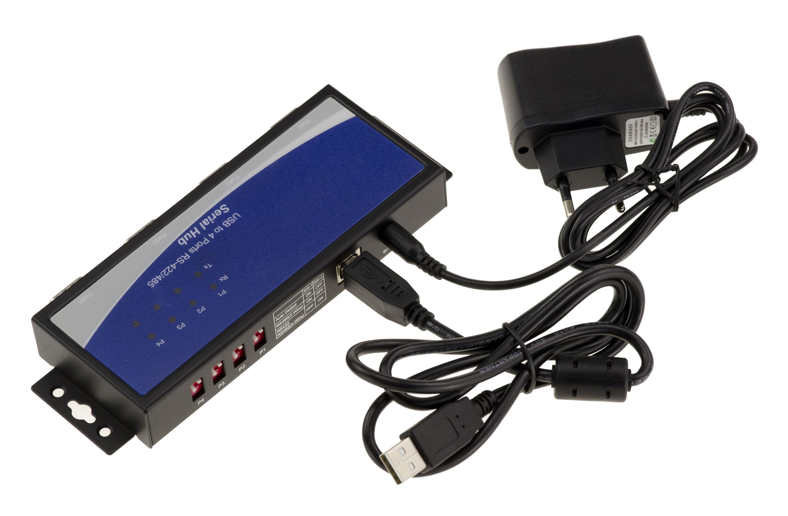 KALEA-INFORMATIQUE Adaptateur convertisseur USB vers 4 Ports RS422 RS485 Industriel, Interface RS-422 et RS-485 par fiche DB9, Protection ESD 15KV