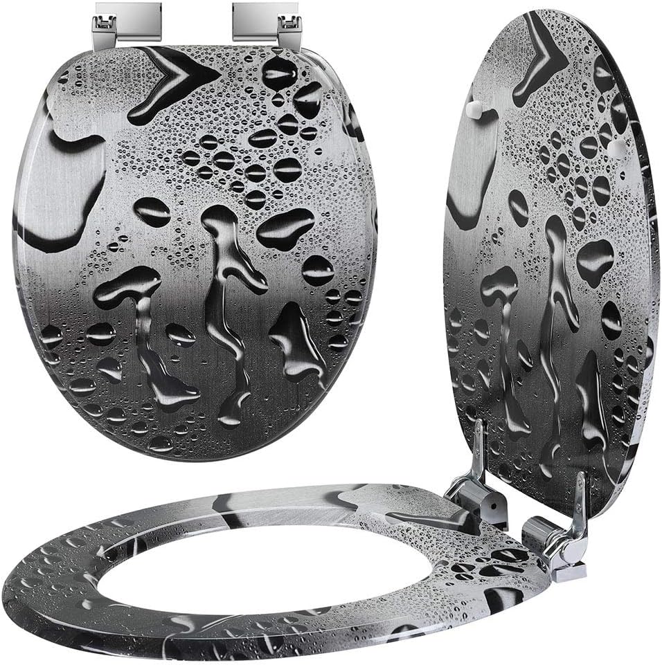 Bakaji Universal Toilet Seat Cover with Silkscreen Print Toilet Seat