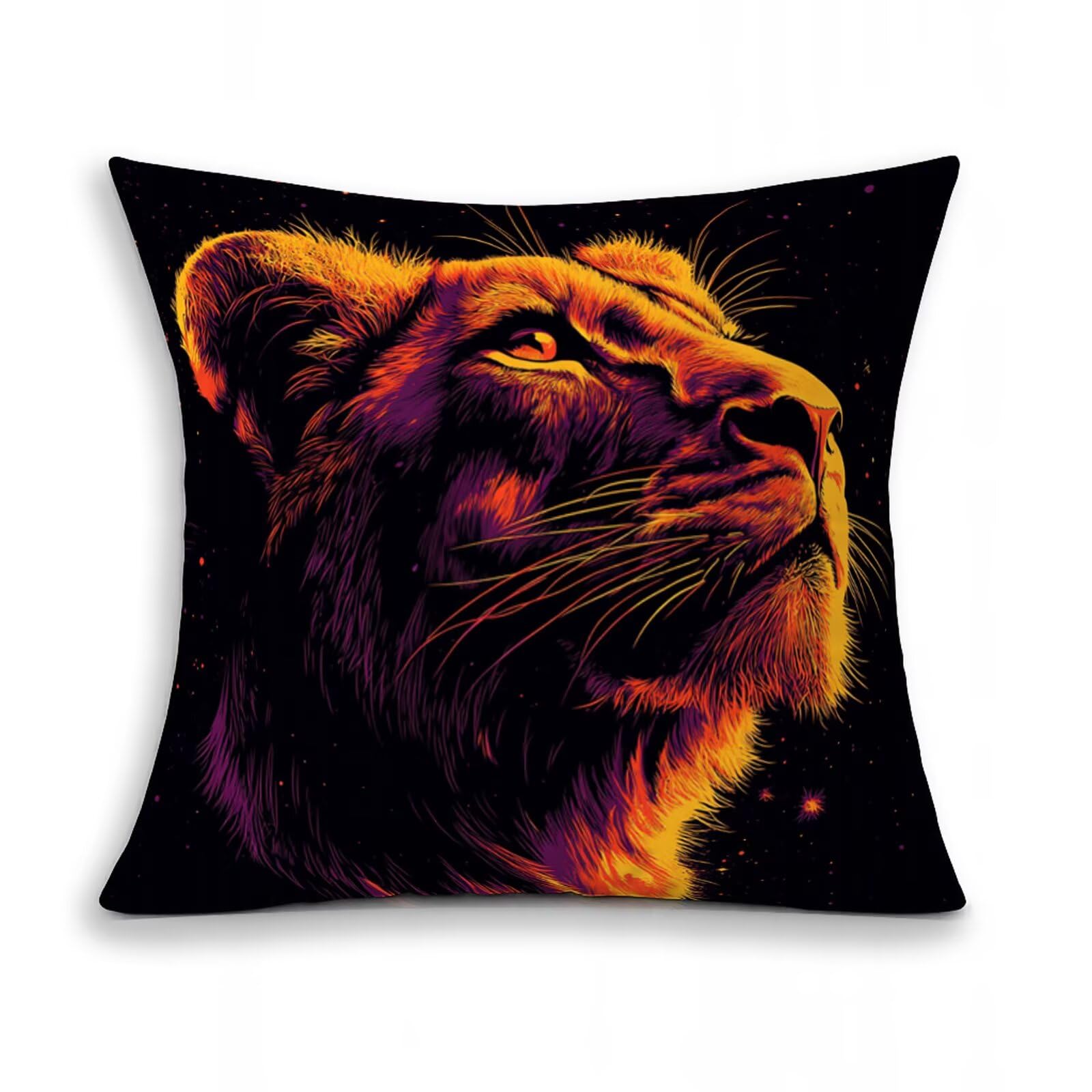 Poszewka na poduszkę gwiaździste niebo, poszewka na poduszkę na sofę 60 x 60 cm, zestaw 4 sztuk, kwadratowa poszewka na poduszkę, miękka poszewka na poduszkę z niewidocznym zamkiem błyskawicznym, na
