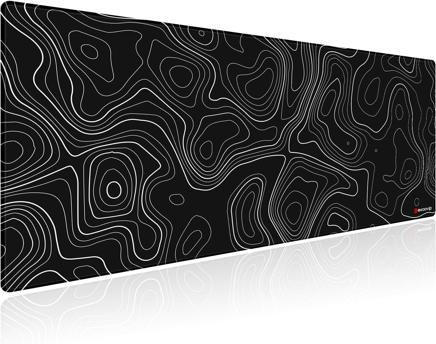 EXCOVIP Extended Large Gaming Mouse Pad XXL,Anti-Skid Mousepad Large Keyboard Mouse Pad Desk Mat with Stitched Edges (900x400mm, Black) 0205