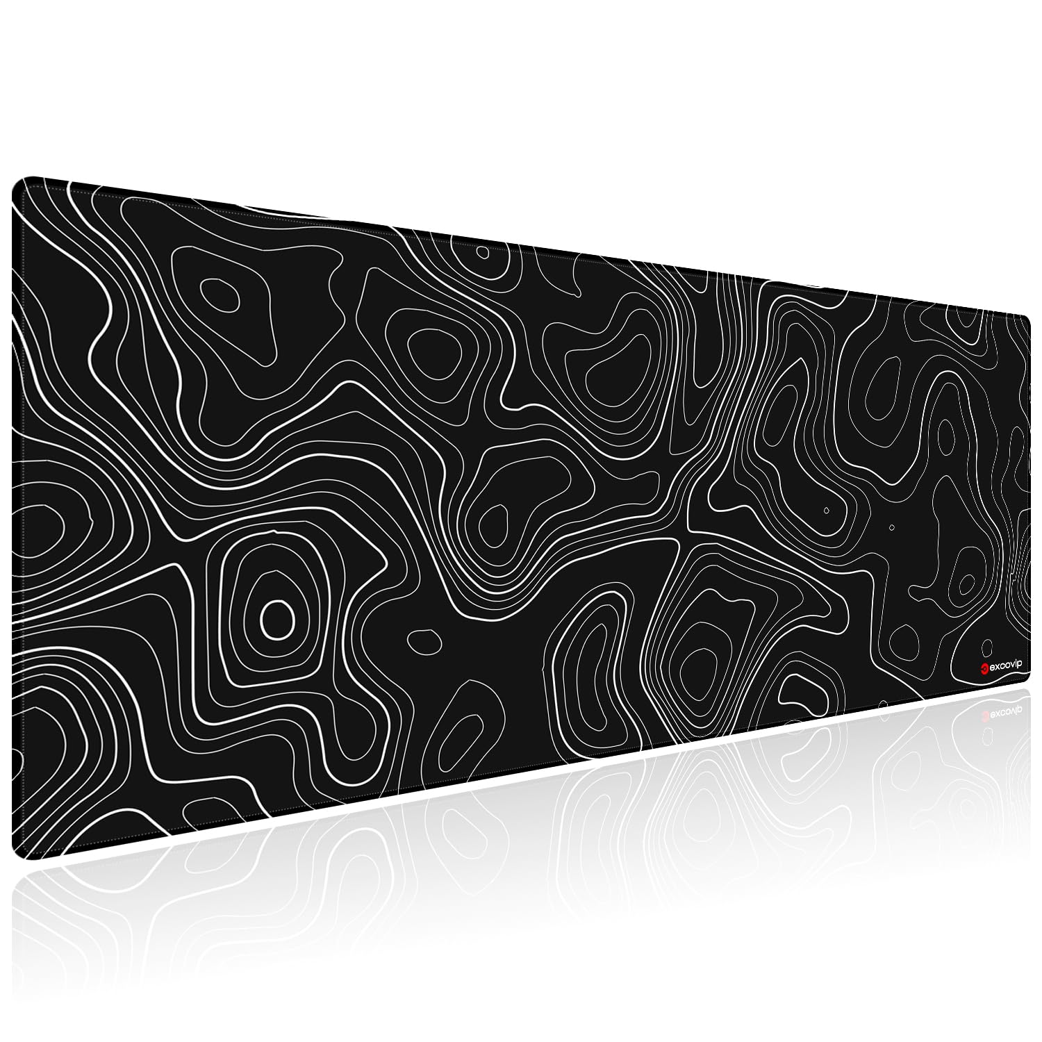 EXCOVIP Extended Large Gaming Mouse Pad XXL,Anti-Skid Mousepad Large Keyboard Mouse Pad Desk Mat with Stitched Edges (900x400mm, Black) 0205