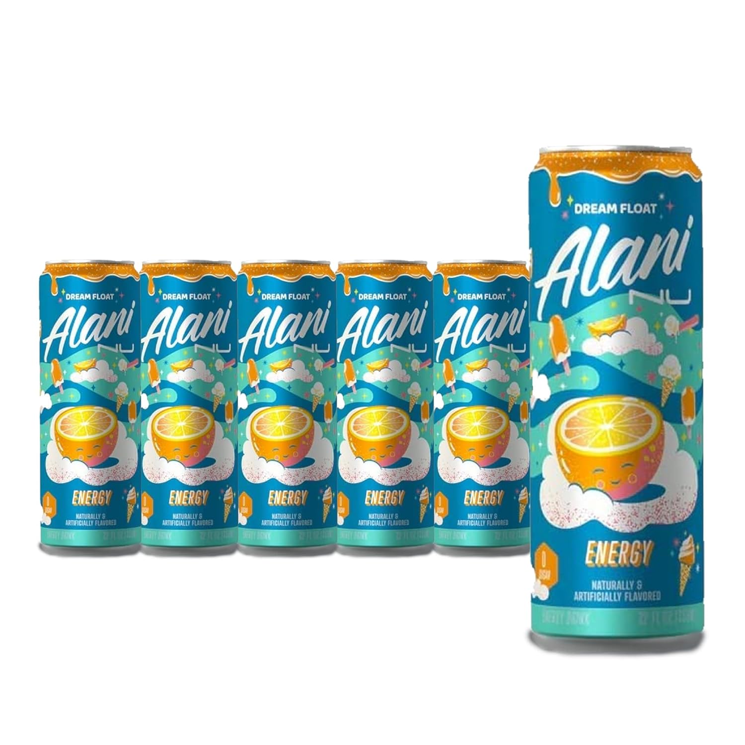Alani Dream Float Sugar Free Energy Drinks 12 Fl Oz Cans (Pack Of 6), Weight Loss