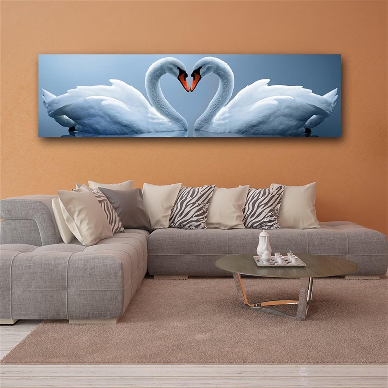 Diamond Painting Kit Completo 4 Pack,cisne Animal DIY 5D Pintura Diamante Kit Adultos Niños Cristal Rhinestone Bordado ​Punto De Cruz Artes Para Hogar Pared Decoración Regalo Square Drill,50x50cm