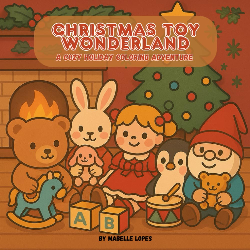 Christmas Toy Wonderland: Cute and Festive Christmas Toy Scenes for Relaxing Coloring Fun