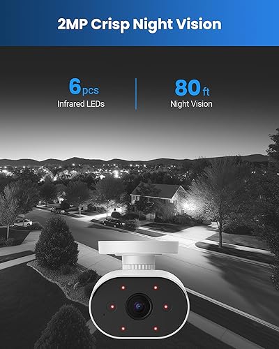 Miniatura 5 de ZOSI Sistema de cámara de seguridad para el hogar de 8 canales 1080p con audio, detección de vehículos AI persona, 4 cámaras con cable para